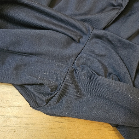 Aerie Pull On Side Snap Culotte Wide Leg Cropped Pants Pockets Navy Size Medium - Picture 10 of 14